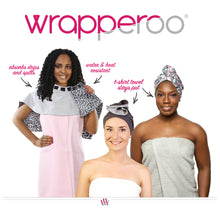 Load image into Gallery viewer, WRAPPEROO CONVERTIBLE HAIR TOWEL &amp; STYLING CAPE
